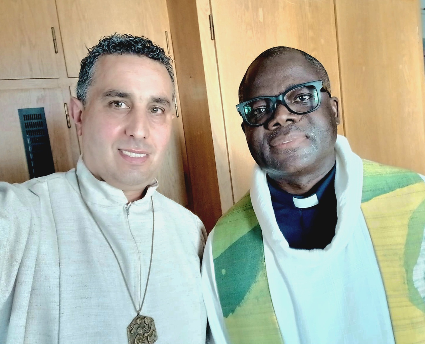 Don Georges e Cosimo Muller (Bruno) durante la Giornata di spiritualità ad Achern