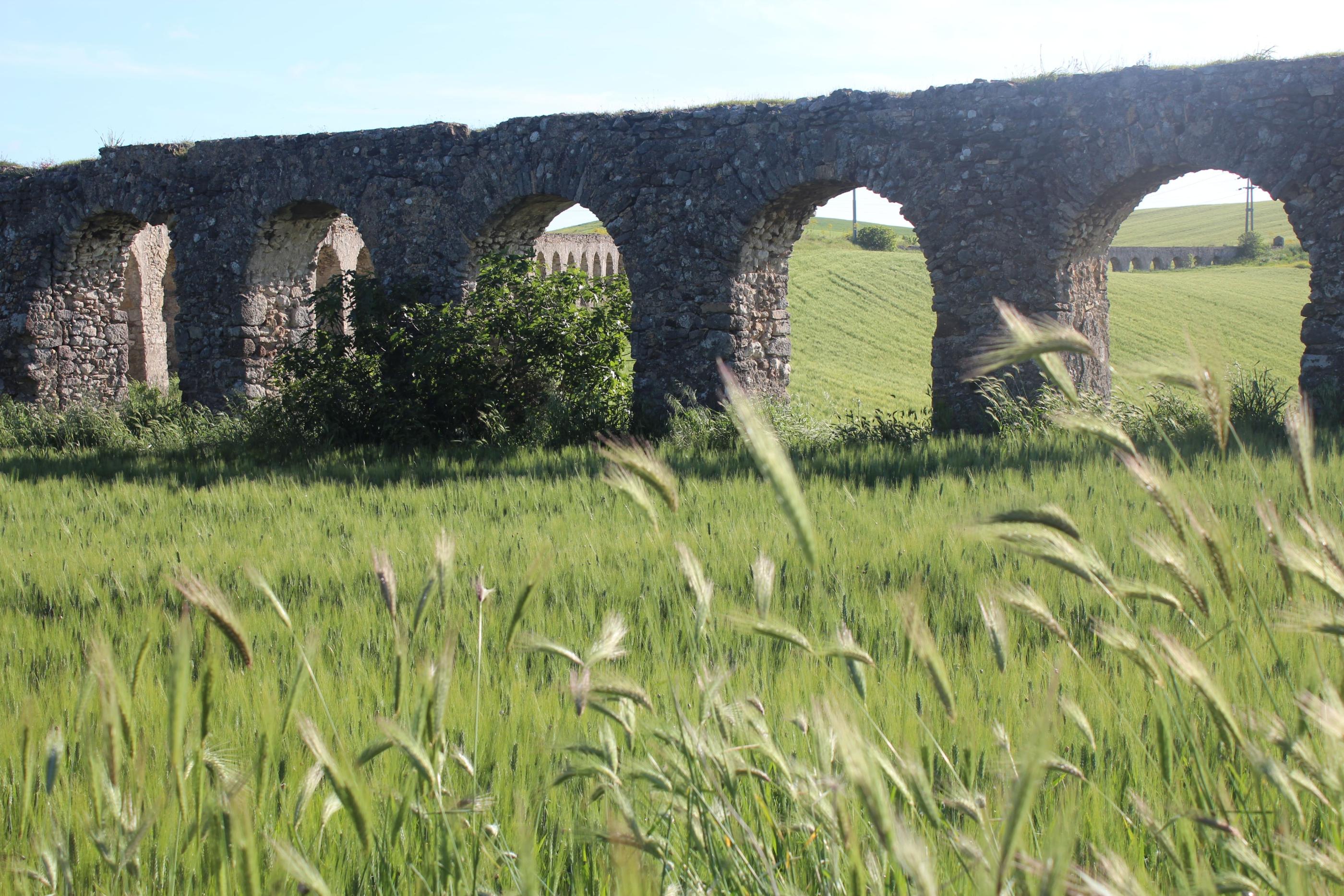 Paesaggio con acquedotto